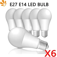 6pcslot e27 e14 led bulb 220v 3w 6w 9w 12w 15w 18w 20w bombillas lampada ampoule lamps saving light bulbs coldwarm white lamp