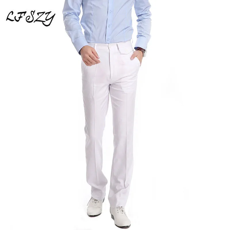 

Мужские костюмные брюки мужские корейские деловые повседневные Прямые брюки весна и осень новые брюки средней талии больше размеров 28-37