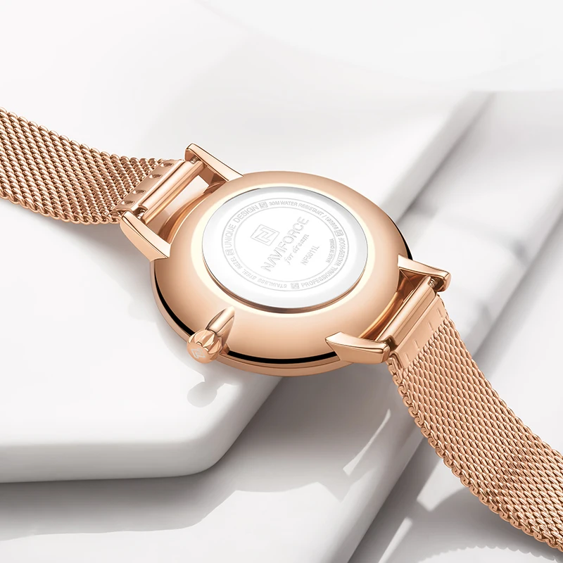 Часы NAVIFORCE женские кварцевые водонепроницаемые из нержавеющей стали|Женские