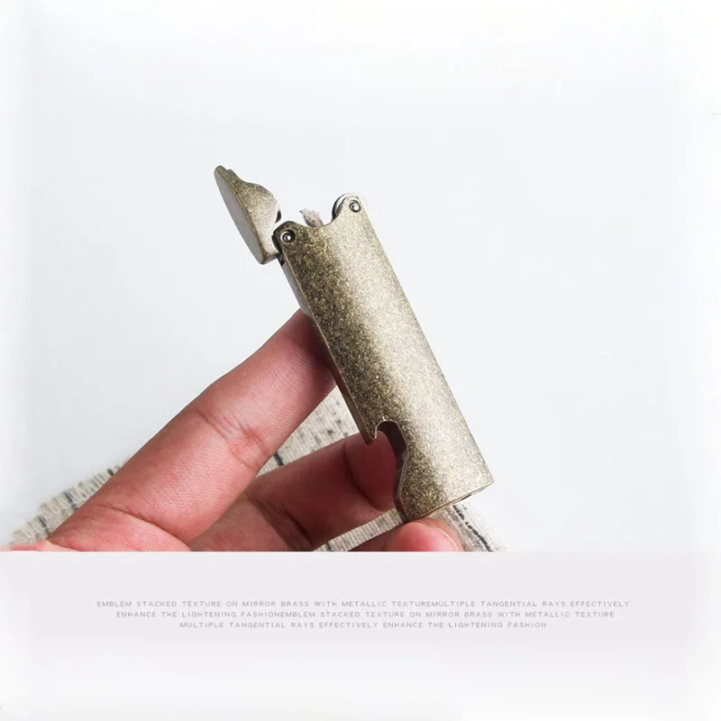 

Metal Windproof Grinding Wheel Kerosene Lighter Creative Retro Lighters Long Strip Cigarette Lighter Band Bottle Opener