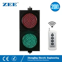 wireless remote control Running Controller 8inches 200mm LED Traffic Light Red Green Traffic Signals 220V LED Light