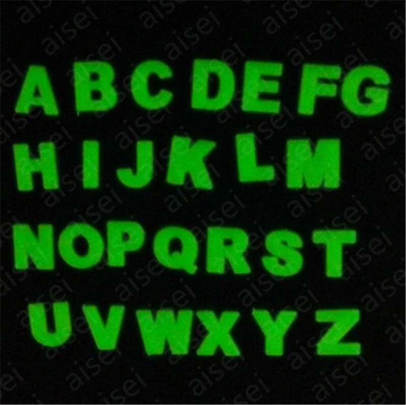 3D 26 английских букв для хранения энергии флуоресцентный светится в темноте