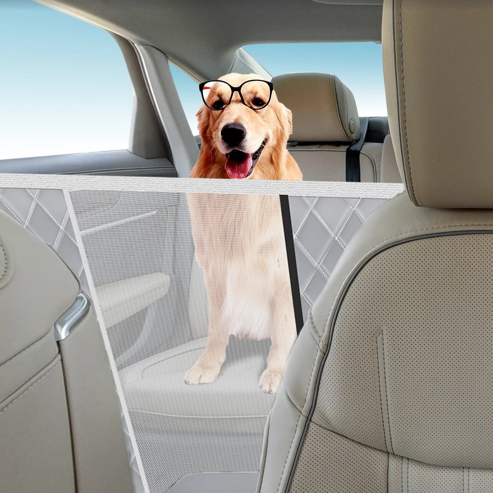 Billig Hund Träger Auto Zurück Sitz Abdeckung 100% Wasserdichte Haustier Katze Reise Matte Mesh Klapp Hängematte Kissen Protector Mit Zipper Tasche