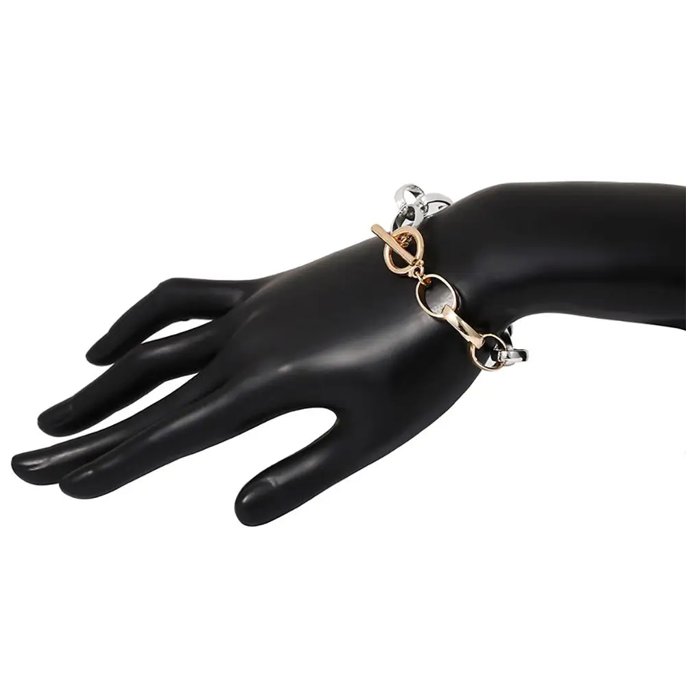 Женский браслет цепочка SHIXIN панк дизайн с кубинскими звеньями мода 2020 Ретро