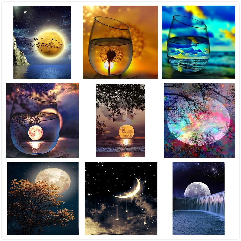 

Diamond Painting 5D Landscape Mosaic Scenic Round Rhinestone Full Dril Cross Stitch Craft Posters Handmad DIY Gift Decoration