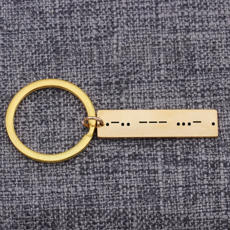 Прямоугольный брелок Новый Модный сувенир Morse Code забавные частные сообщения для