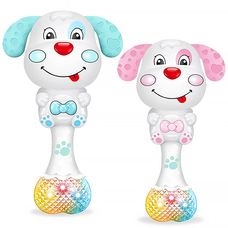 

Baby Music Teether Rattle Toy for Child Cartoon Dog 0-12 Education Mobile Cot Kid Bed Bell Newborn Stroller Crib Infant Pacifier