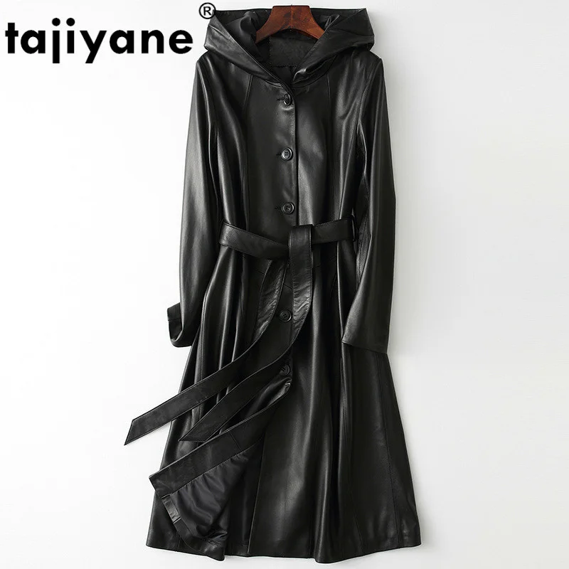 

Sheepskin Autumn Spring Coat Real Genuine Jacket Women Clothes 2021 Korean Vintage Hood Women Tops Chaqueta Mujer 19515 ZT2769
