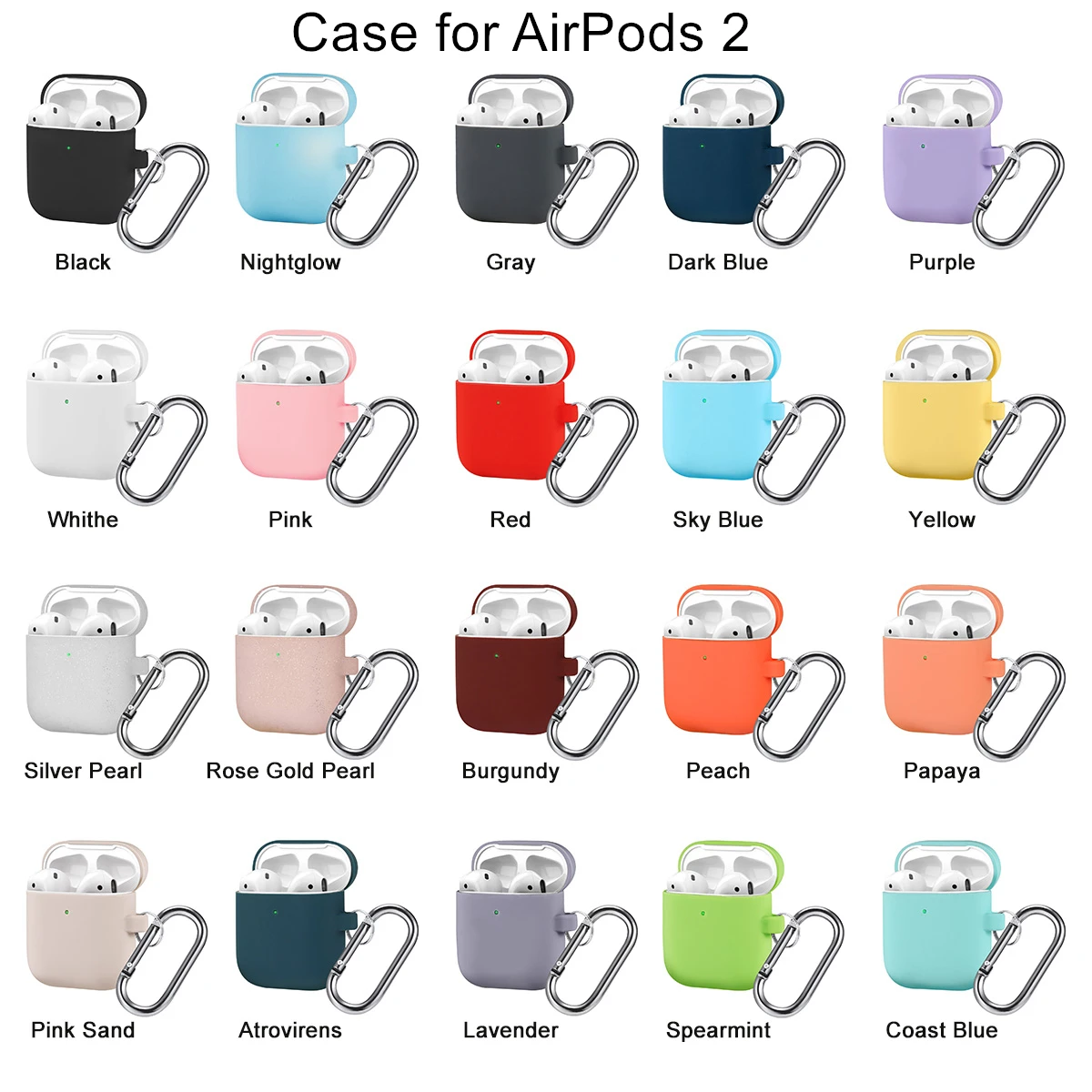 Новый соединенный крючок Bluetooth беспроводной Чехол для наушников Apple AirPods 2