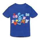 Футболка с изображением голубой собаки