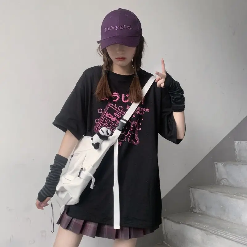 

harajuku y2k tops aesthetic vintage Japanese printing t-shirts style oversized t shirt top clothes dropshipping Woman tshirts