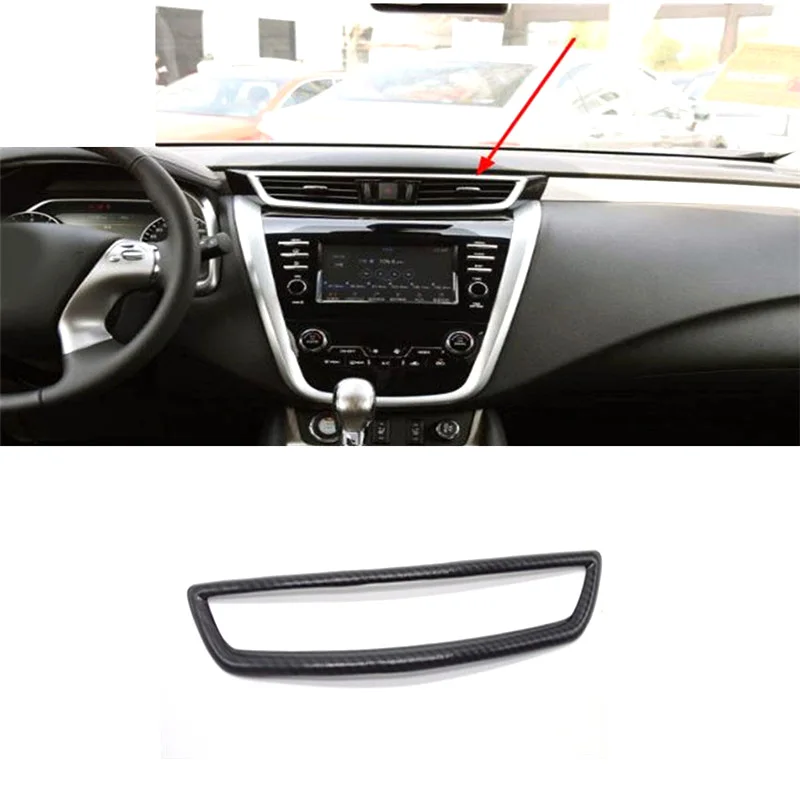 1PC ABS Carbon Fiber Grain Front Central Control Air Conditioning Outlet Decoration Cover For 2015-2018 Nissan Murano | Автомобили и
