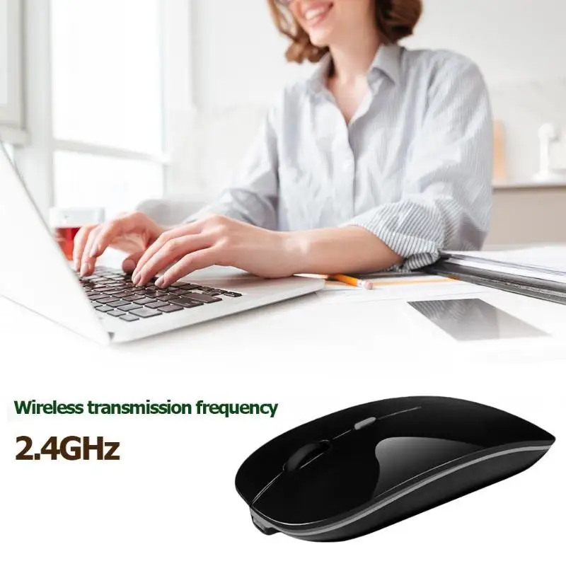 USB мышь беспроводная аккумуляторная Бесшумная 2 4 ГГц 10 м|Мыши| |