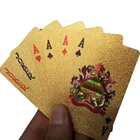 24K золотые игральные карты, покерная игра, колода Покера из золотой фольги, набор пластиковых волшебных карт, водостойкие Карты Magic