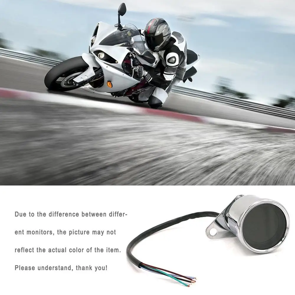 Универсальный мотоцикл цифровой спидометр Ретро ЖК одометр кафе гонщик Тахометр