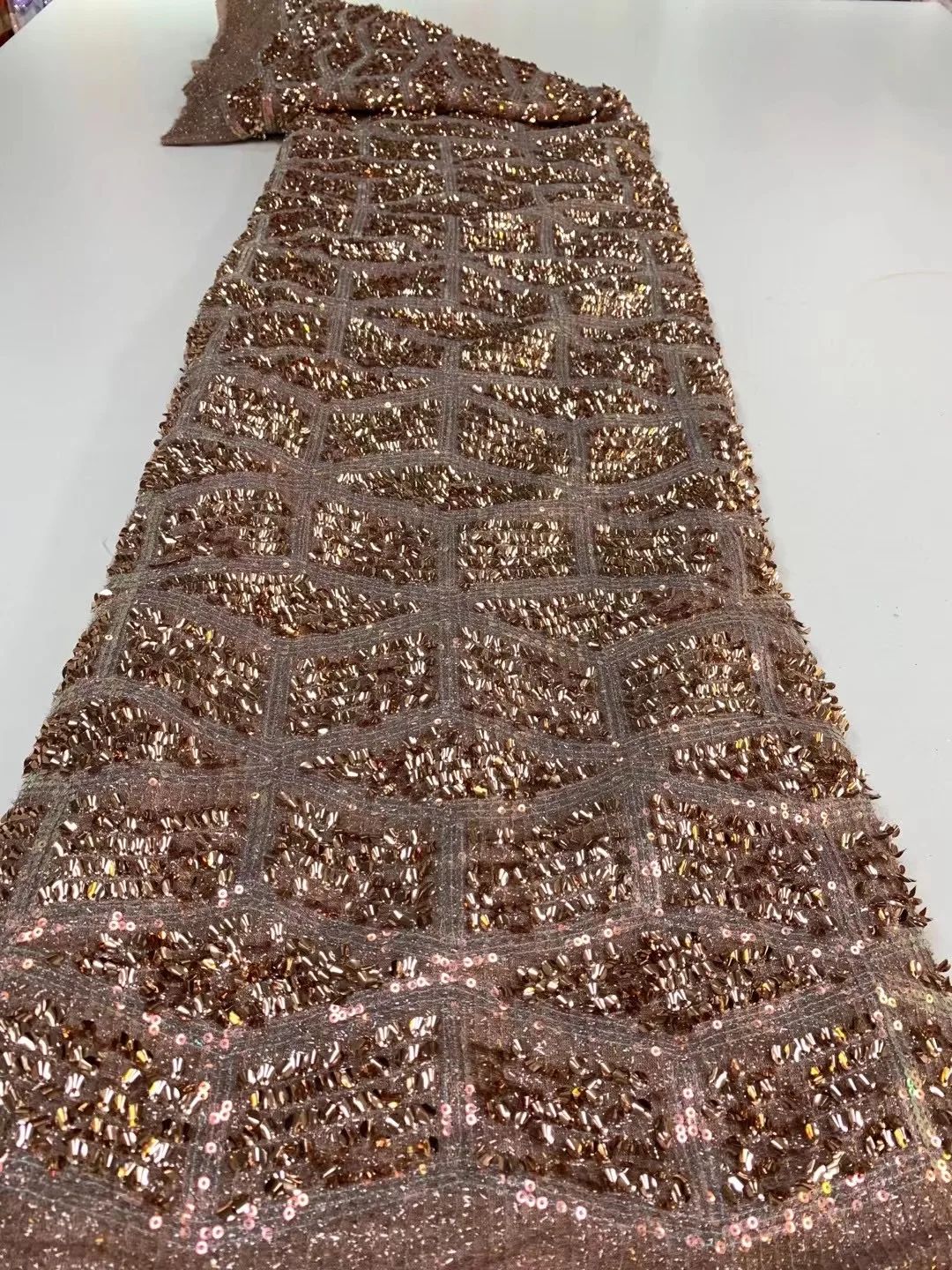 

5 Yards Tulle African Lace Fabric 2022 High Quality Sequin Embroidered Nigerian French Lace Material For Brithday Party Dress