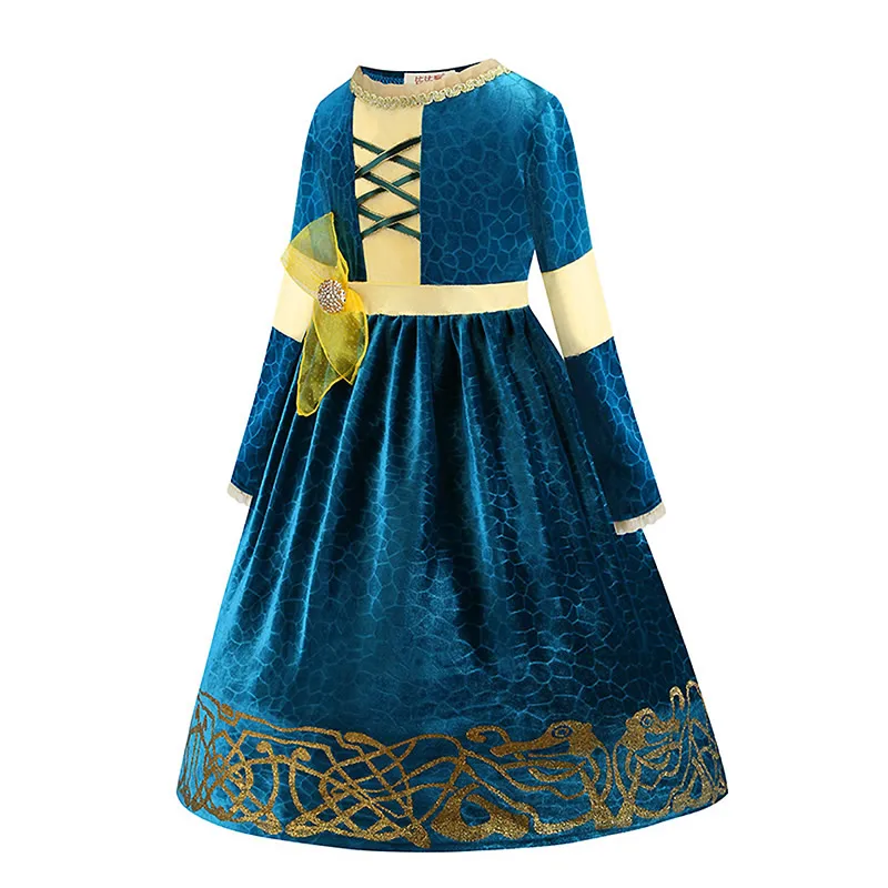 Детские костюмы Merida для девочек одежда ролевых игр с героями мультфильмов