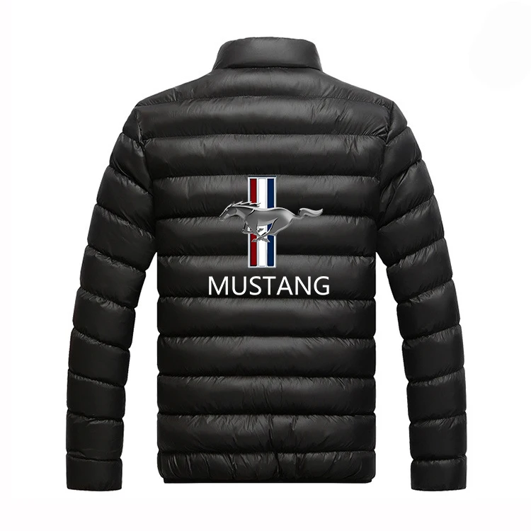 

2021 Mustang Spring Autumn Popular Padded College Men's Zipper Jacket Warm Comfortable Print Hip Hop Coat Top