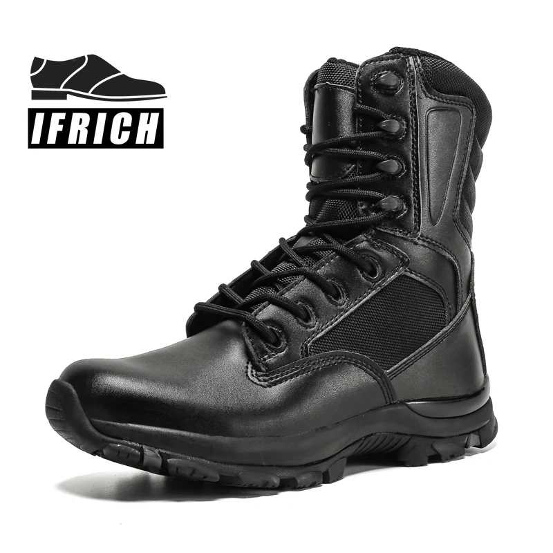 

2021 Hot Autumn Army Combat Boots For Men Designer Military Tactical Footwear Anti Slip Military Boots For Mens Brand Black Boot