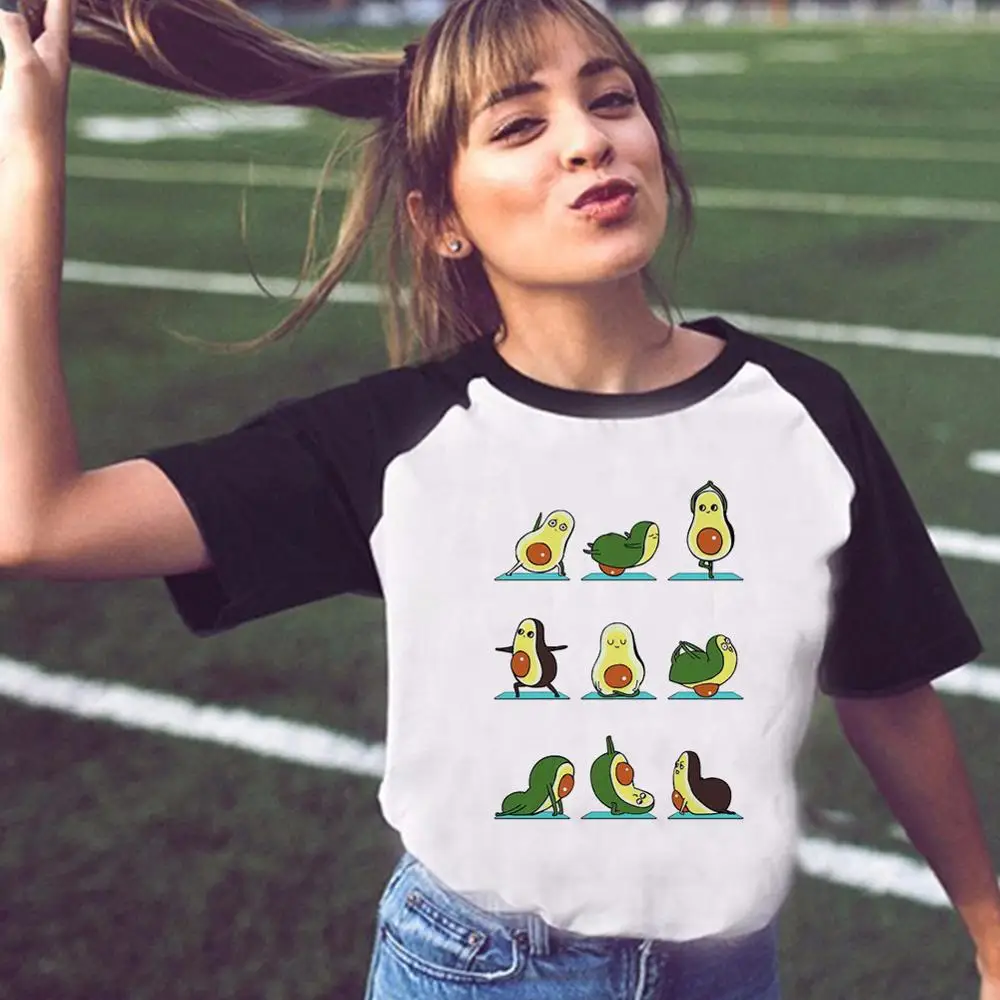 Женская футболка с рисунком авокадо забавная женская в стиле Харадзюку