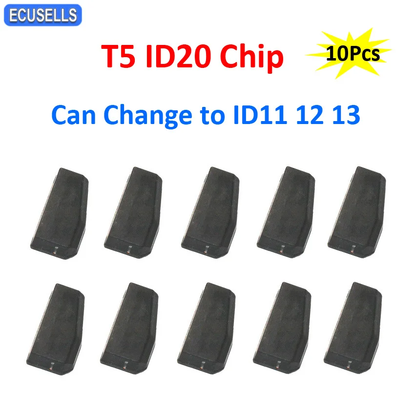 10 шт./лот чипы для автомобильных ключей пустые T5 ID20 чип из углеродного