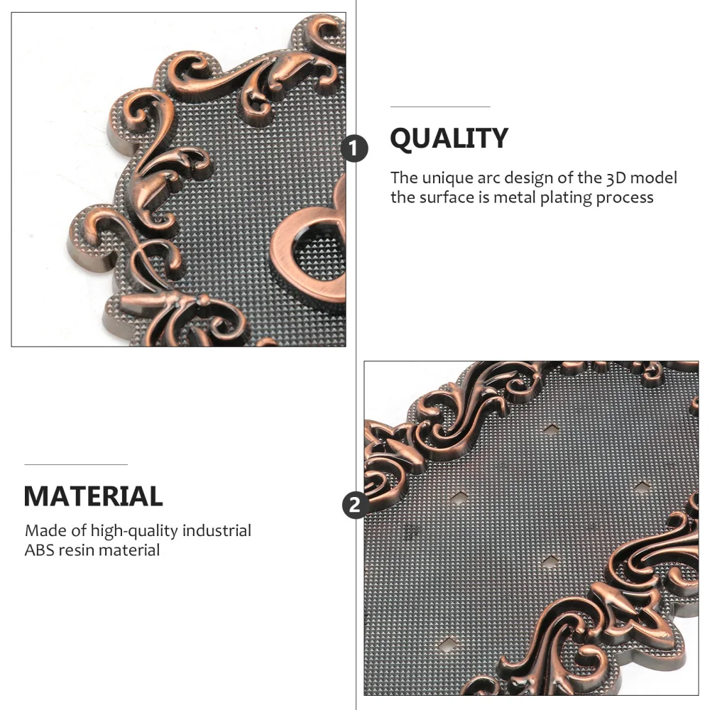 

1 Set of European Embossment Style Doorplate 3D Number Plate Sign (Bronze)