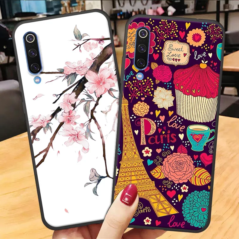 чехол на Xiaomi Mi 9 T Pro 9SE case милыми цветами из мультфильма pоскошный для Xiomi SE Mi9T