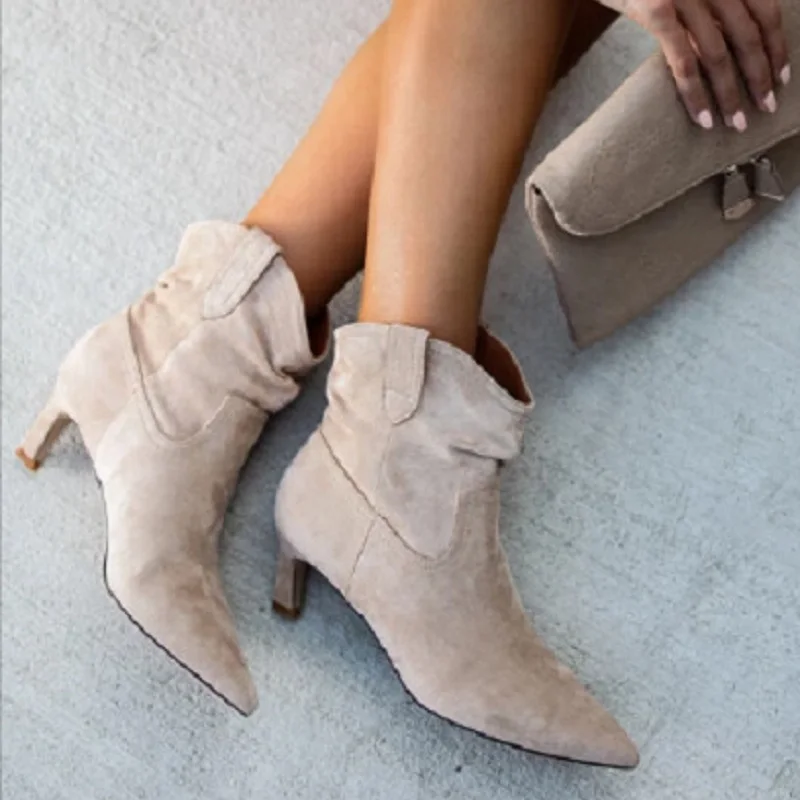 Ботильоны женские с острым носком винтажные полуботинки мартинсы на среднем