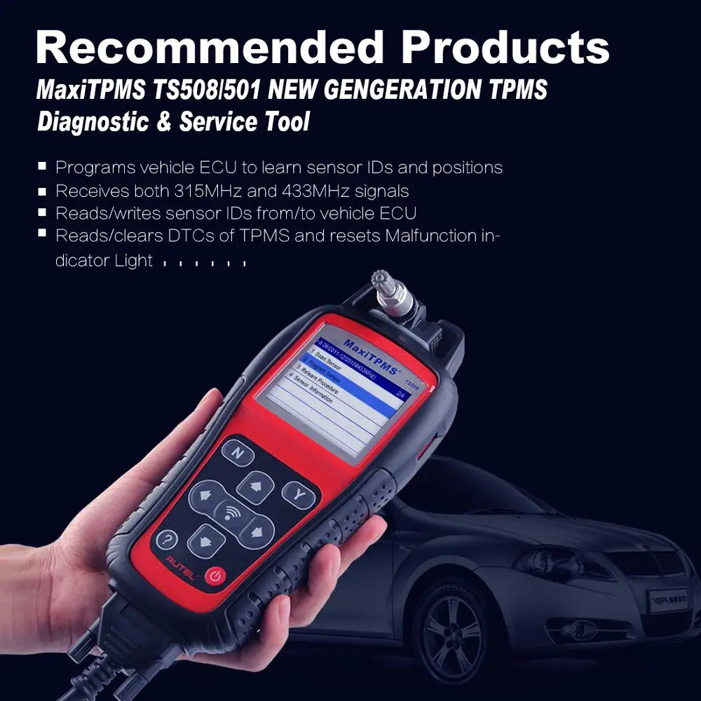 Autel MX-Sensor 315MHz Metal Press Type Tire Overhaul Programmable with TPMS TS501 TS508 Sensor de neumáticos Accessoires | Автомобили и