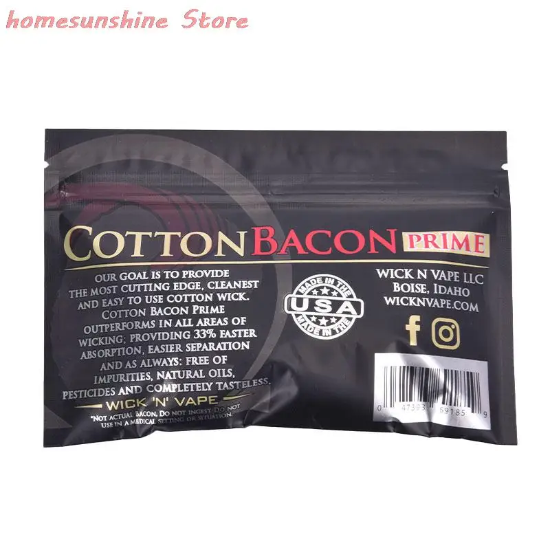20 штук нового 100% хлопкового бекона для электронных сигарет, подходит для RDA RTA атомайзеров, танков и вейперов