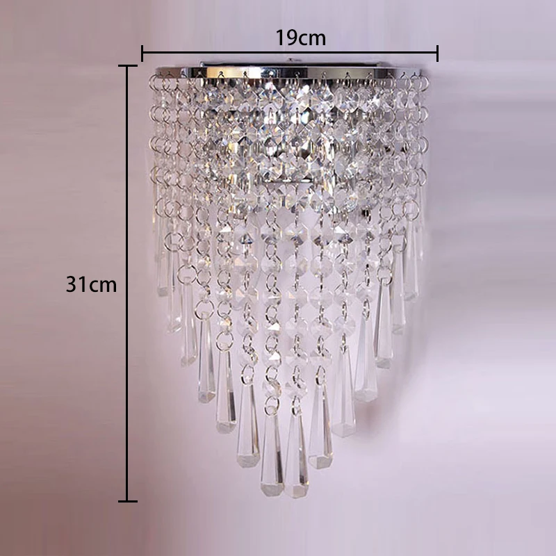 Artistic crystal wall lamp modern minimalist bedroom living room bed aisle Sconce Lampara Pared Arandela not included bulb | Лампы и