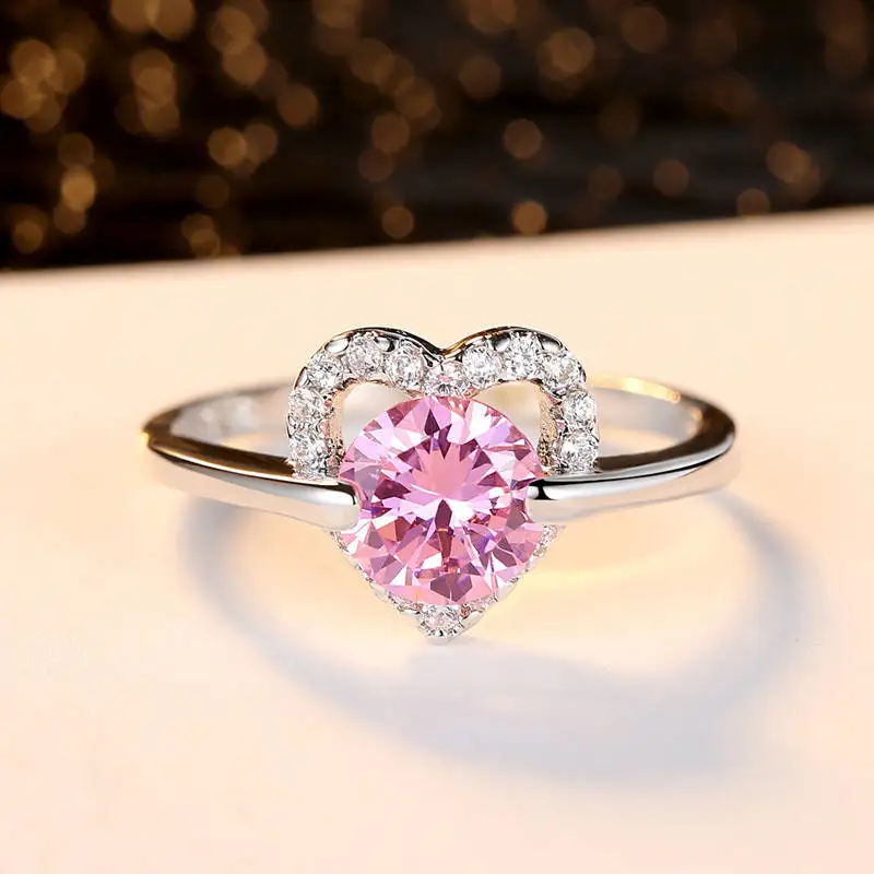 Женское кольцо из розового фианита подарочные аксессуары для банкета | Украшения