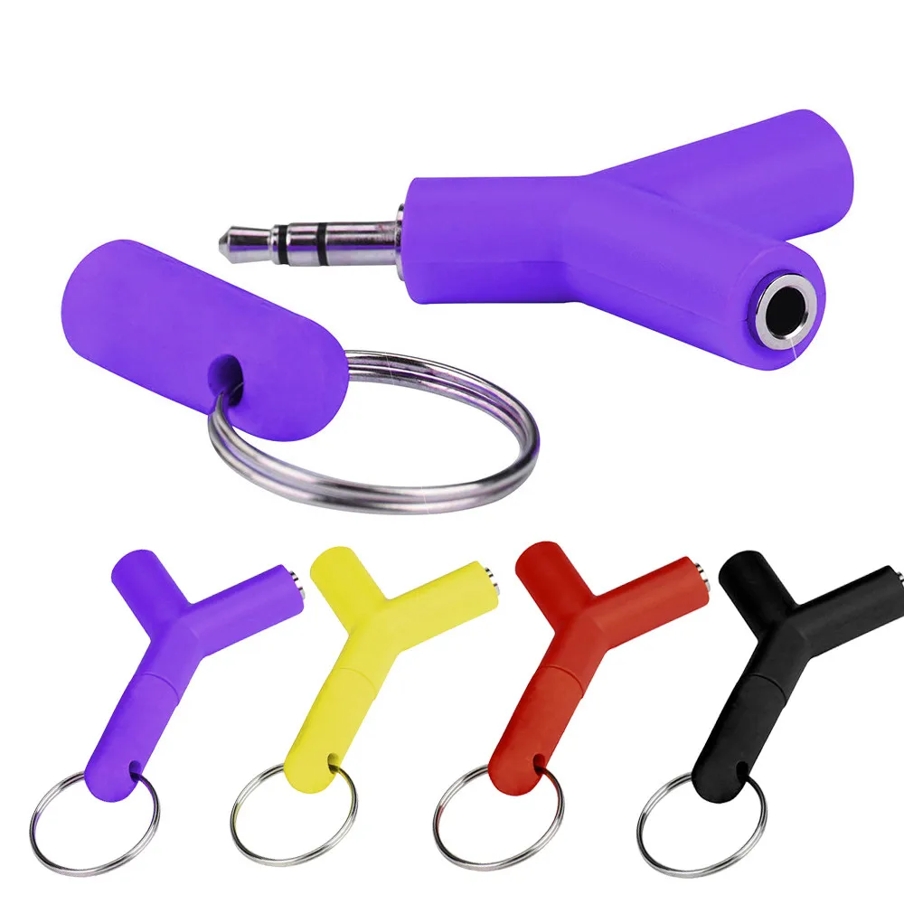 1 шт. 3 5 мм стереофонический звуковой y-разветвитель Мужской до 2 Женский