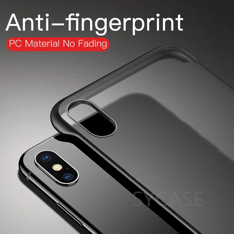 KoisAcase Luxury Frameless Transparent Matte Hard Phone Case For VIVO V15 With Finger Ring Back Cover V15Pro |