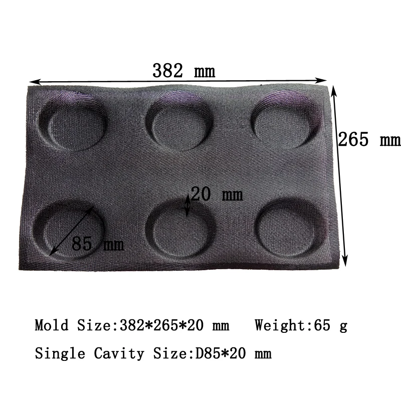 Форма для выпечки хлеба 6 ячеек из пористого стекловолокна|Принадлежности