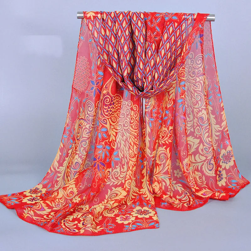 Женские Модные шифоновые шарфы для девочек пончо накидки женский шелковый шарф