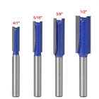 Прямая фреза с двойной канавкой, фреза из сплава с деревянной кромкой, фреза с хвостовиком 6 мм