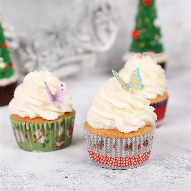 Украшение на день рождения свадьбу торт Смешанная бабочка съедобные клейкие