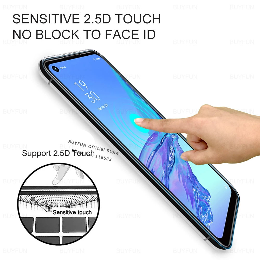 2pcs tempered glass for oppo a53 a53s screen protector for oppo a 53 53a 35a a 53s cph2127 6 5protective film free global shipping