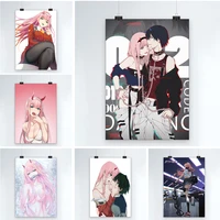 wall art darling in the franxx poster hd prints hiro zero two canvas painting modular anime picture frame home decor for bedroom