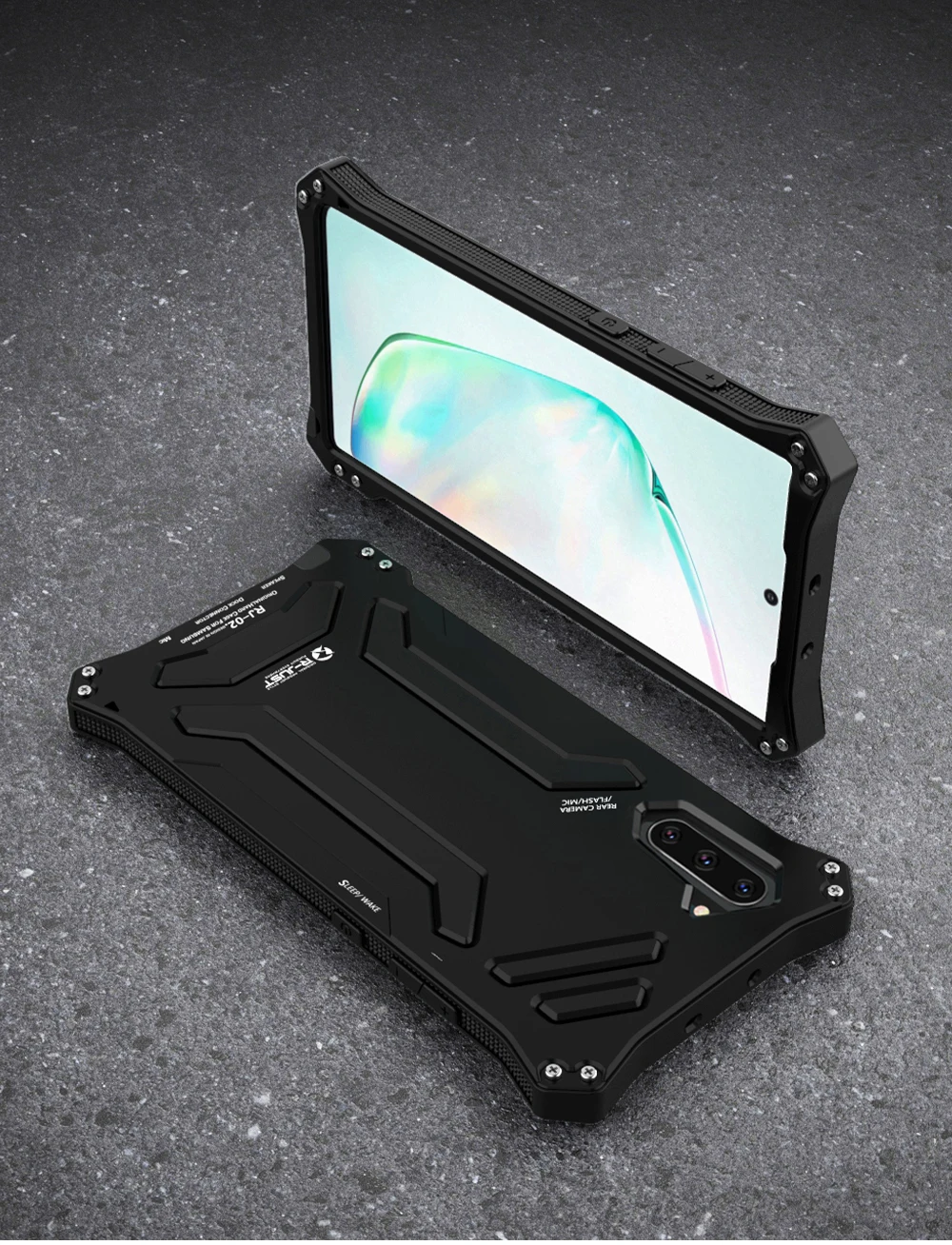 R-JUST серии Gundam металлический бампер для SAMSUNG Galaxy Note 10 Plus S10 S10 Plus Броня Doom алюминиевый корпус Чехол