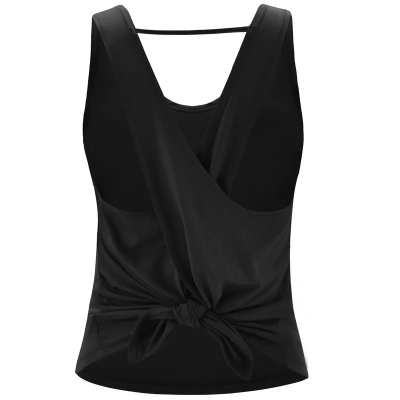 

Yoga Vest with V-shaped Split on The Back Women's Arc Comfort Fabric Yoga Fitness Suit Athletic Workout Training Comfy Loose