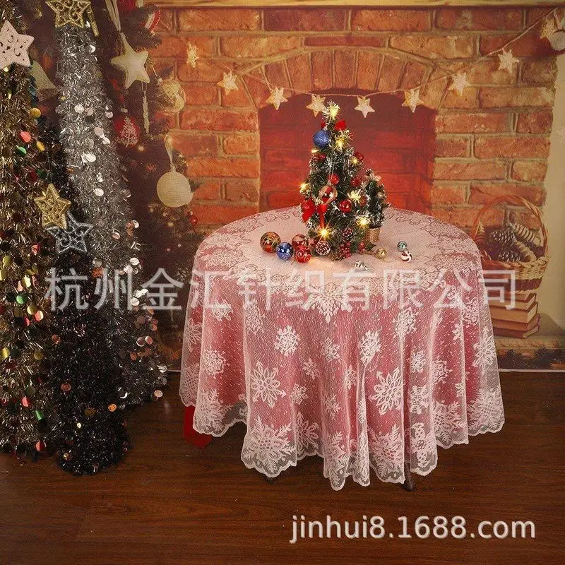 2019 Direct White Milk Customizable Tablecloth European and American Classical Snowflake Simple | Дом и сад