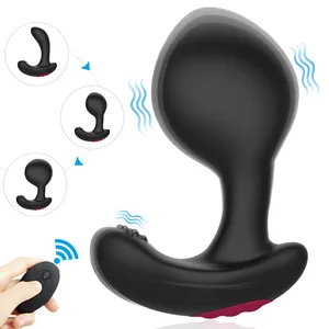 Вибратор для массажа простаты, надувная Анальная пробка для мужчин, интимные игрушки для геев с беспроводным дистанционным управлением