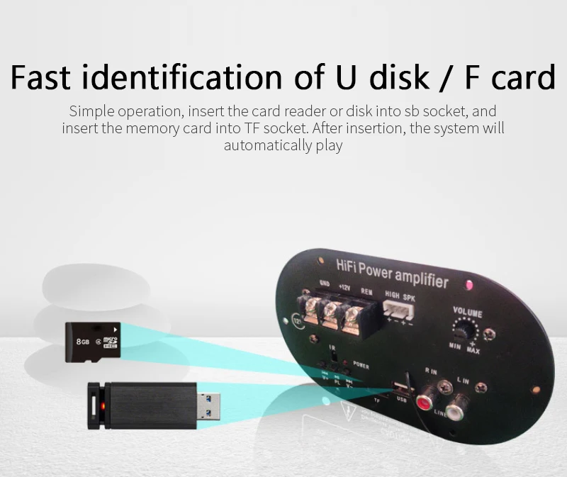 

AC 12v 24v Car Amplifier Board Digital Bluetooth5.0 StereoDigital Amplifier Mono Bluetooth Function HiFi Power Amplifier 50-70W