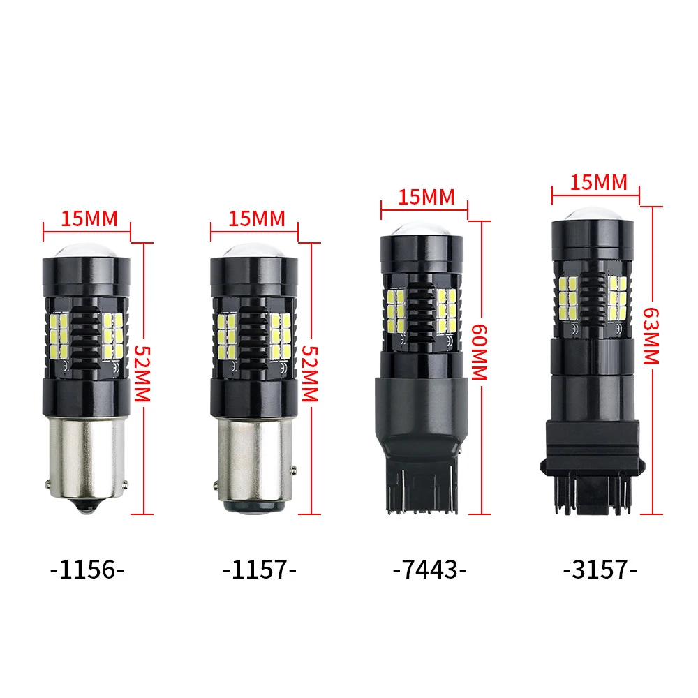 2 шт. Автомобильные светодиодные лампы 1156 BA15S BAU15S P21W PY21W 1157 P21/5W BAY15D 12 В | Автомобили