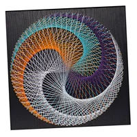 vintage string craft geometric d figure string art kits diy home decor for adults 40x40cm