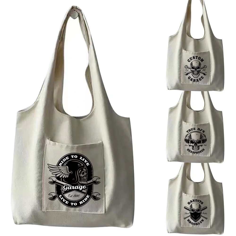 

Shopping Bag Ladies Handbag Messenger Shoulder Bag Harajuku Eco-friendly Travel Sundries Storage Bag Washable Female Bag