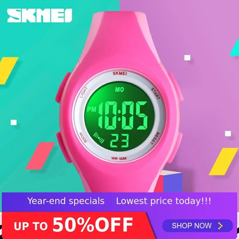 SKMEI спортивные детские часы дети мода много цветов 5 бар водонепроницаемый