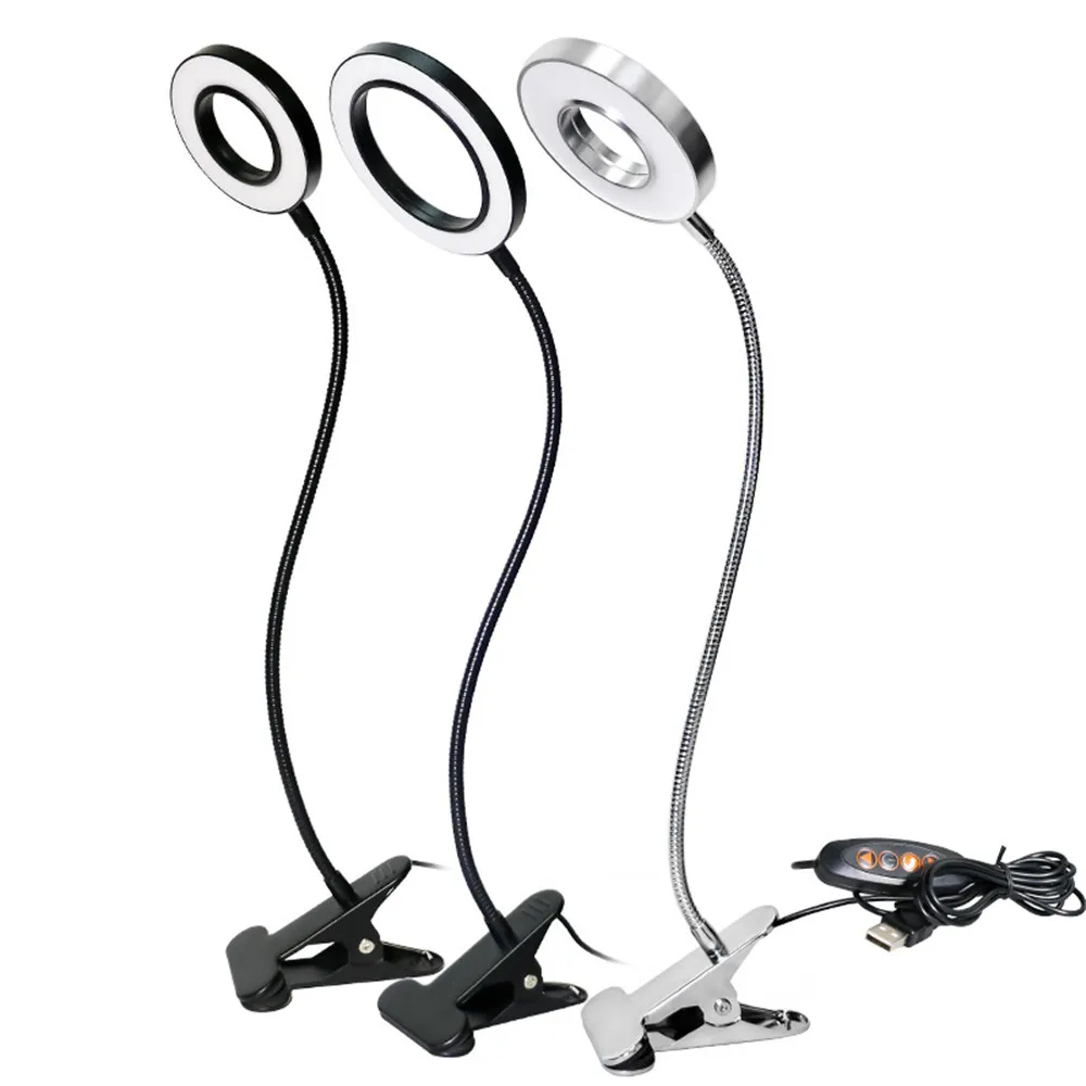 7W 8W USB затемняемая Светодиодная настольная лампа с кнопкой для чтения светильник